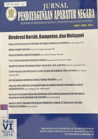 Image of JURNAL Pendayagunaan Aparatur Negara
